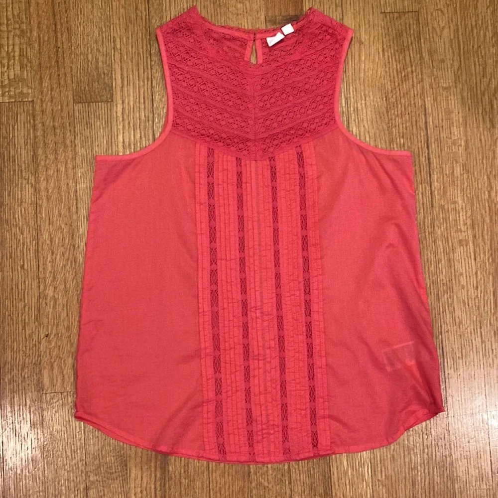 Gap Coral Cotton Top Size Small - Picture 10 of 13